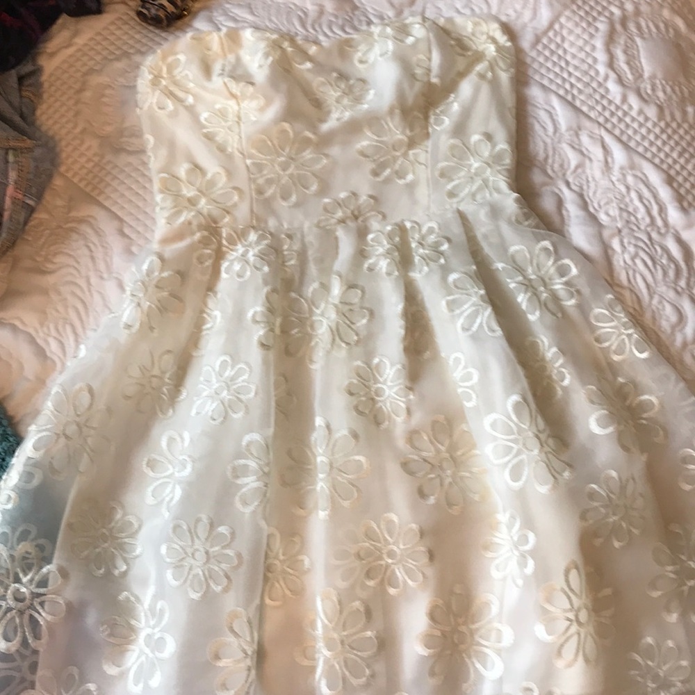 Cream floral dress